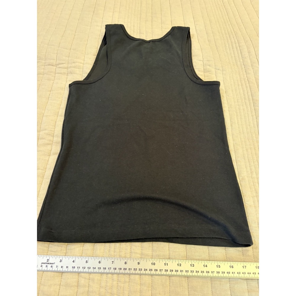 Skiny Women's Black Cotton Blend Tank Top Size M Basic Ribbed Sleeveless Tee - Picture 9 of 9